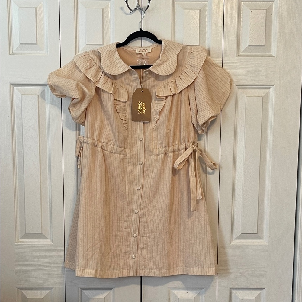 Listicle Cream Midi Dress